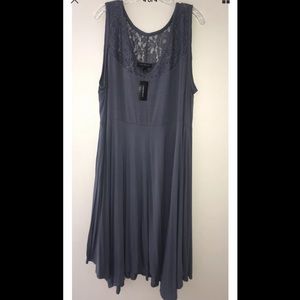 Lane Bryant - 22/24 Blue/Charcoal Swing Dress, NWT